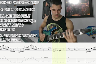 transcribe music into guitar tabs or sheet music