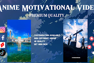 create premium most viral anime motivational videos reels