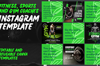 design canva instagram templates for fitness or sports coaches