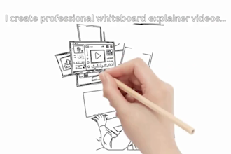 create custom whiteboard animation explainer videos with doodles and voiceover