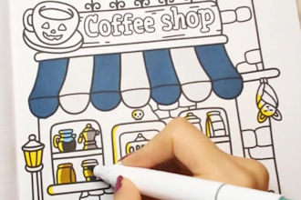 create detailed coloring page video for tiktok, youtube, instagram, pinterest