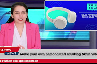 create a stunning breaking news ai spokesperson video