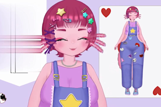 design and rig live2d vtuber model furry vtuber commission anime vtuber rigging