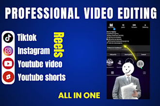 do reels  video editing for you professionally in 24 hours
