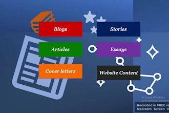 write professional articles and blogg posts
