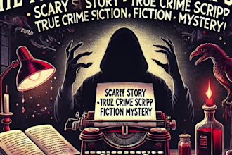 write horror true crime mystery fantasy script for youtubers