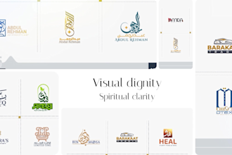 design professional arabic modern calligraphy, typography logo and branding kit