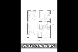 do modern space design of bedrooms and living, and office