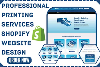 design professional print shop banners, business cards, postcard shopify website