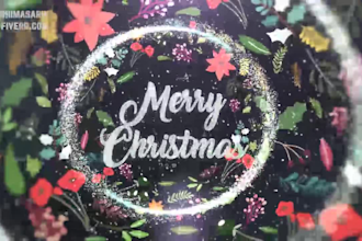 make a professional merry christmas and new year video