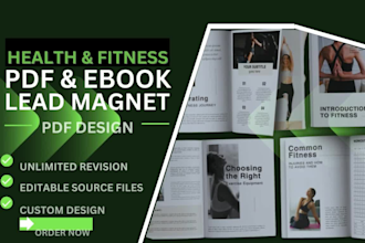 design lead magnet medical health and fitness ebook gym book work out plan