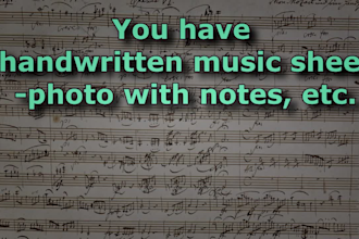 engrave your music sheet into  sibelius or finale