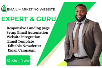 create mailchimp email marketing design, stunning landing page