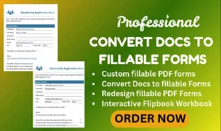 design fillable PDF forms or create fillable PDF forms