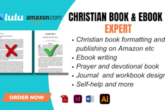 design, format christian book, daily devotion, bookcover, journal, lead magnet