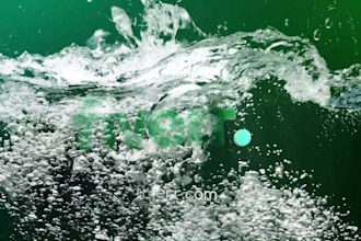 create a realistic water drop logo reveal