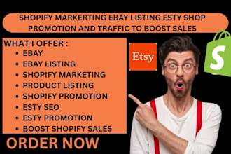 do shopify store marketing ebay listing esty shop promotion and traffic etsy seo