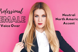 record a female voice over with a neutral american accent