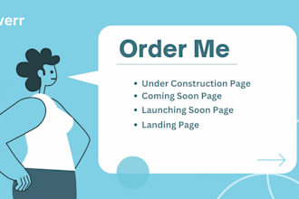 build a modern wordpress and wix coming soon landing page