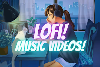 create 1 hour 10 lofi hip hop chill music videos