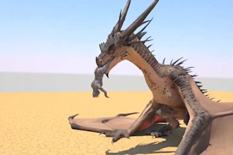 do realistic cgi 3d dragon animation, 3d animal model, 3d animal design, vfx