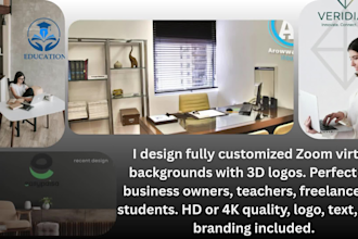customize zoom virtual background with logo and text