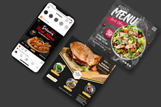 restaurant food menu facebook post instagram post ads