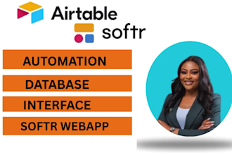 be your airtable database, interface, and also  client portal using softr webapp
