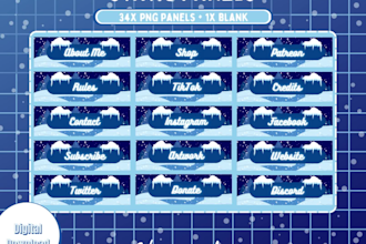 design premade username twitch overlays, panels, alerts, screens