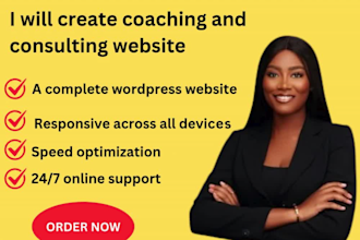 design coach website, consulting website, life coach website, gym website