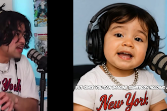 create ai baby podcast video baby talking podcast baby animation voiceover