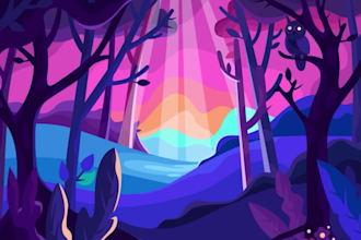 create an original exciting vector animation