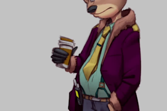 create a semi realistic illustration of the character of your choice fart or oc
