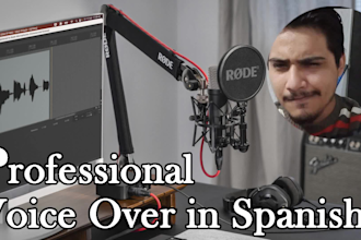 record professional male voice over in spanish