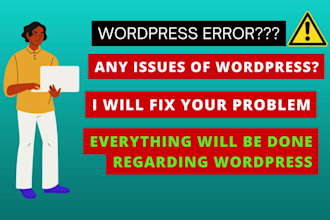 fix wordpress bugs, woocommerce issues wordpress errors and provide cs bug fix