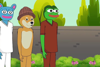 do crypto meme video, meme coin animation, funny meme, 2d animated gif