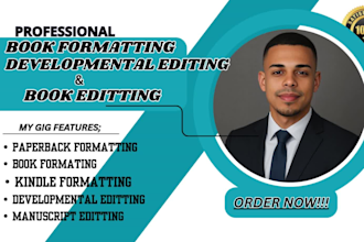 do book formatting editing structural developmental and paperback formatting