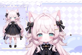 create and edit live2d model vtuber commission with rig for twitch and youtube