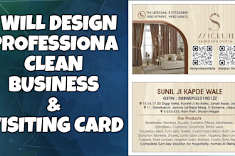 design a clean business or visiting card within 24 hours