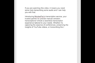 transcribe your audio, video, interview or podcast