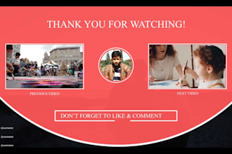 design youtube outro and end screen animation