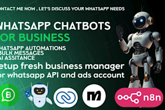 set up whatsapp business API build ai chatbots with zobot n8n manychat whatsapp
