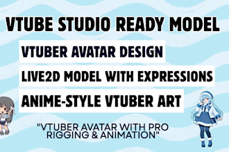 draw vtuber model, 2d vtuber model, live2d model, live 2d vtuber model, vbriger