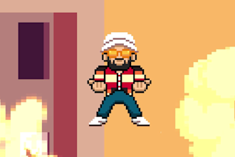 animate a music video in pixel art style