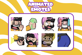 be creating custom GIF or static emotes for twitch, youtube, kick and discord