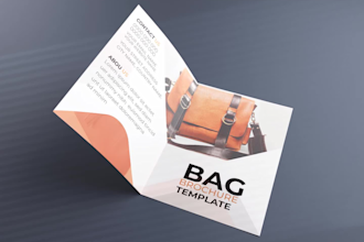 do creative bi tri fold brochure, catalog and leaflet design