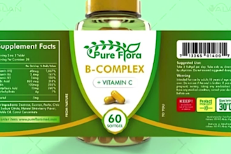 design supplement bottle label and cosmetic packaging for your product and brand