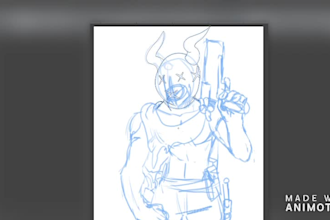 sketch a character for you