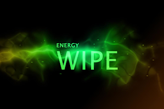 make a energy wipe intro or logo