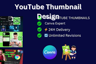 design eye catching and scroll stopping youtube thumbnails using canva pro